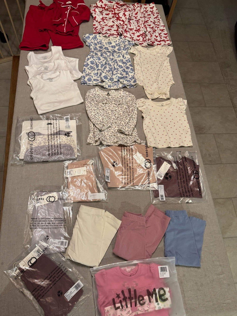 Organic cotton baby clothes lot 12-18 mo. 24 pcs. Colored Organics some NWT $450